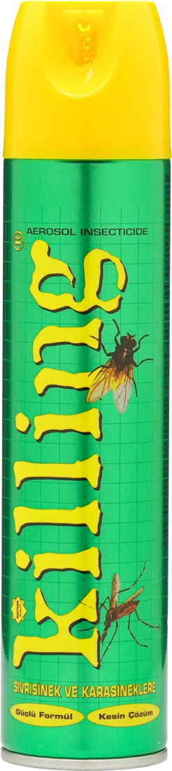Killing Öldürücü Aerosol 300 ml gerçek mevcut ambalaj fotoğrafı